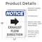 Signmission Exhaust Flow Direction Sign With Symbol, 12 in W x Rectangle, Vinyl Decal OS-2PACK-NS-D-1218-V-12217 - alternate 2